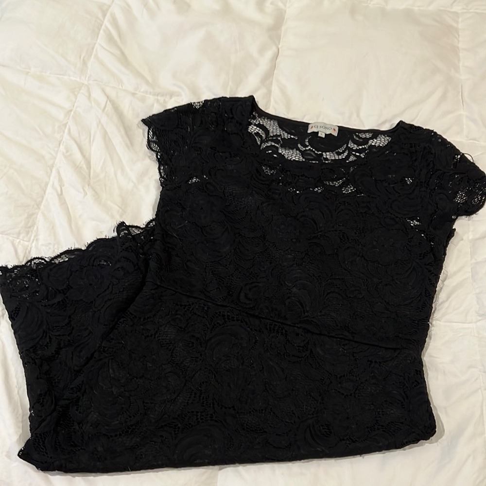 Black lace dress